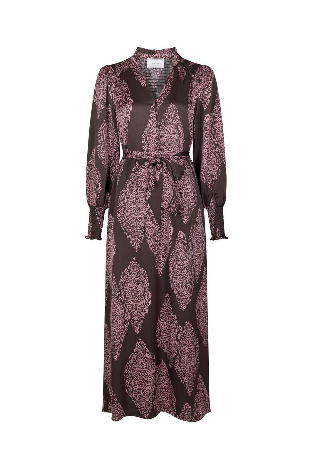 Neo Noir - Novalee Paisley Drop Dress 164473 - 486 - Dark Brown/Evening Rose