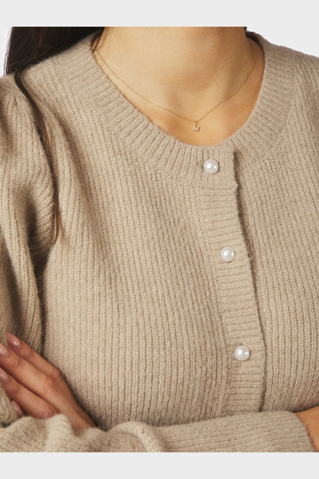 Neo Noir - Nuna Knit Cardigan 162242 - 189 - Warm Grey
