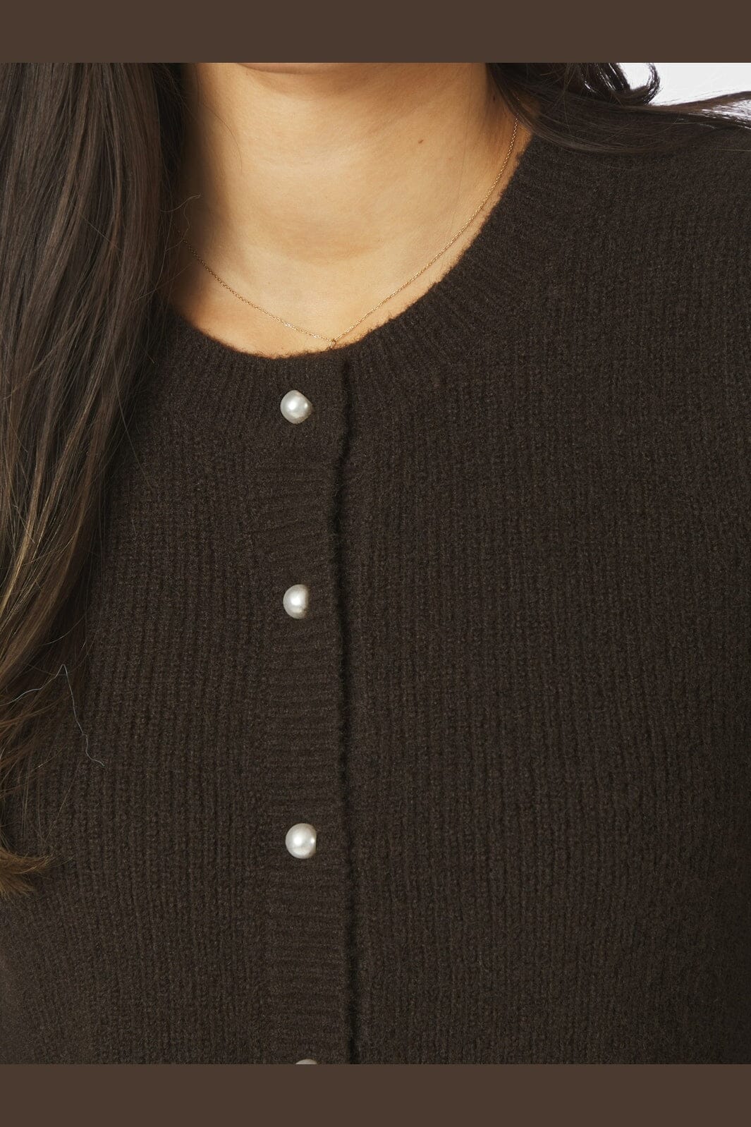 Neo Noir - Nuna Knit Cardigan 162242 - 210 - Brown