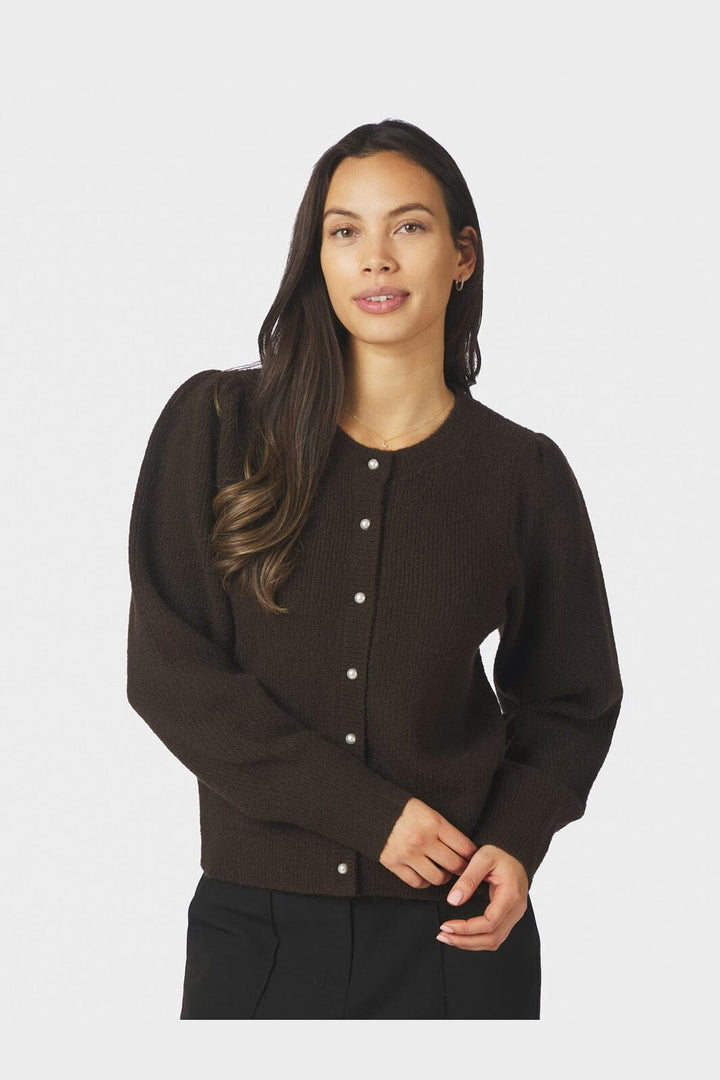 Neo Noir - Nuna Knit Cardigan 162242 - 210 - Brown