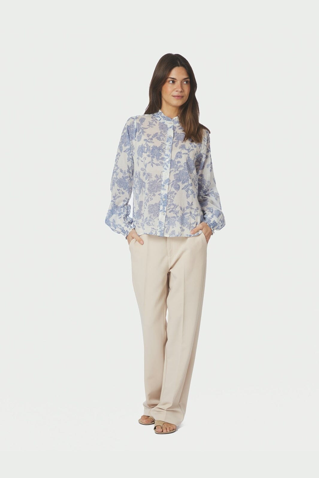 Neo Noir - Oda Flower Spring Shirt 168714 - 120 - White