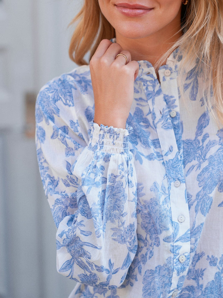 Neo Noir - Oda Flower Spring Shirt 168714 - 120 - White Skjorter 