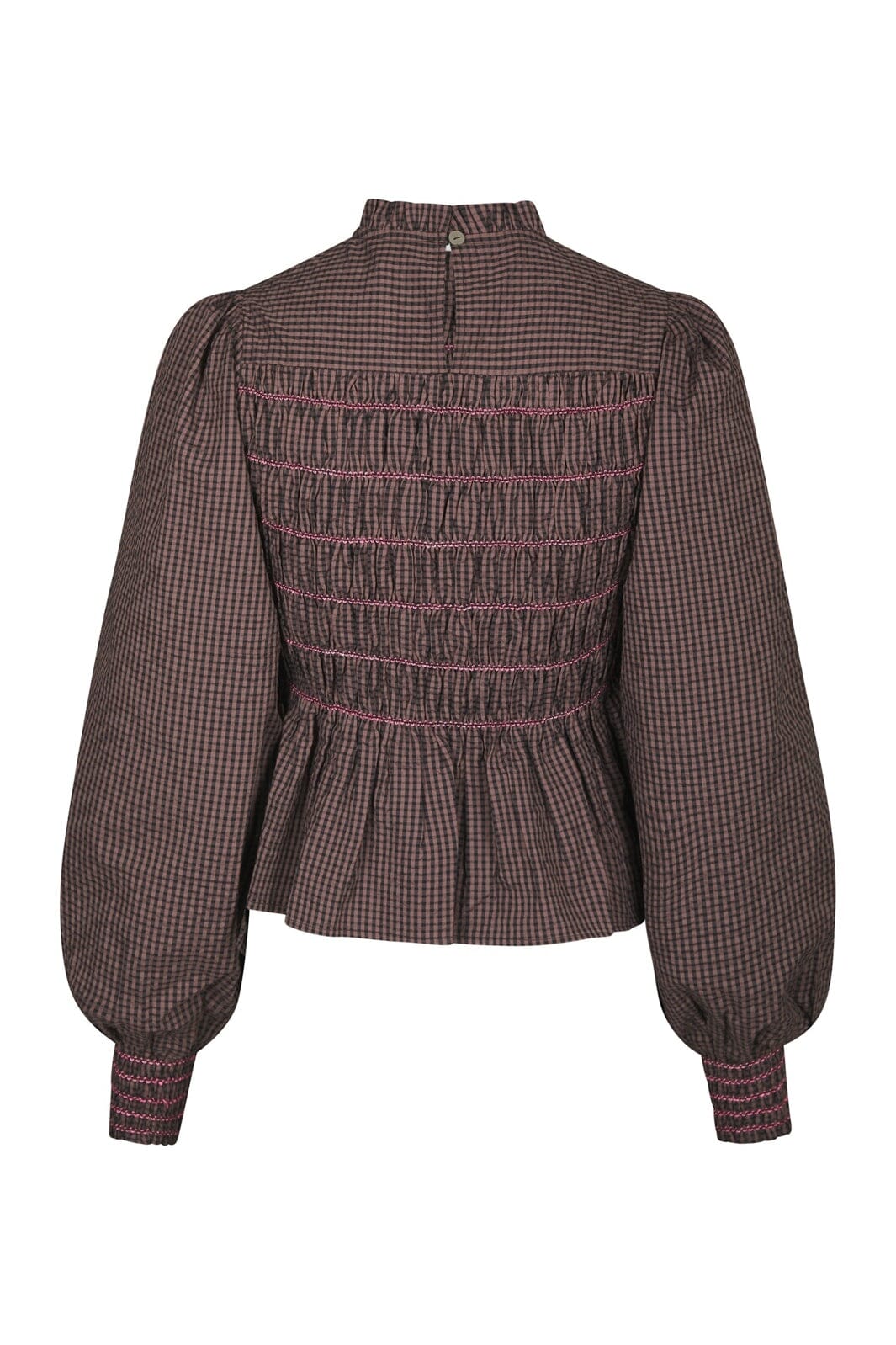 Neo Noir - Oliana Check Blouse 170534 - 306 - Dusty Brown