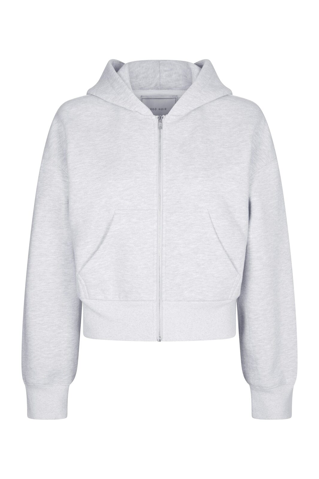 Neo Noir - Oliana Zipper Hoodie 169054 - 103 - Light Grey Melange