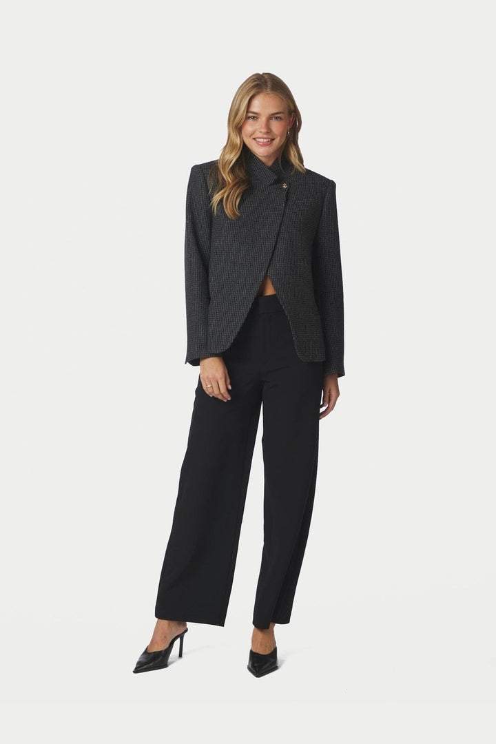 Neo Noir - Paria Check Blazer 170226 - 104 - Dark Grey
