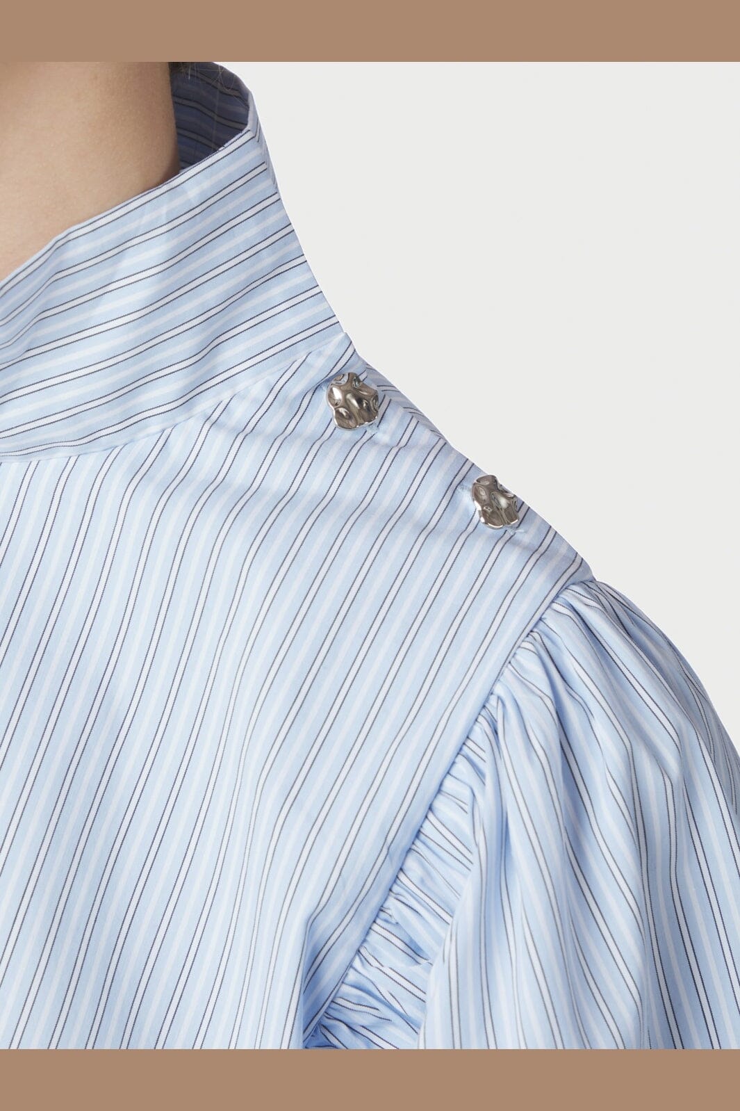 Neo Noir - Parisa Stripe Blouse 169527 - 145 - Light Blue
