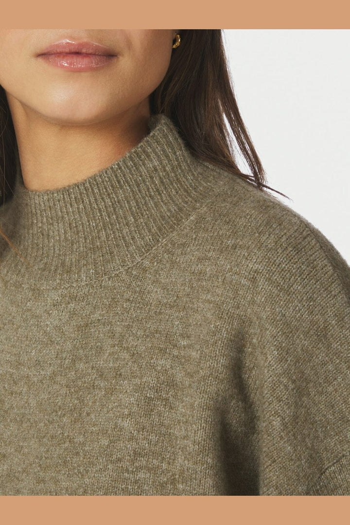 Neo Noir - Paulina Knit Blouse 159703 - 456 - Moss Green