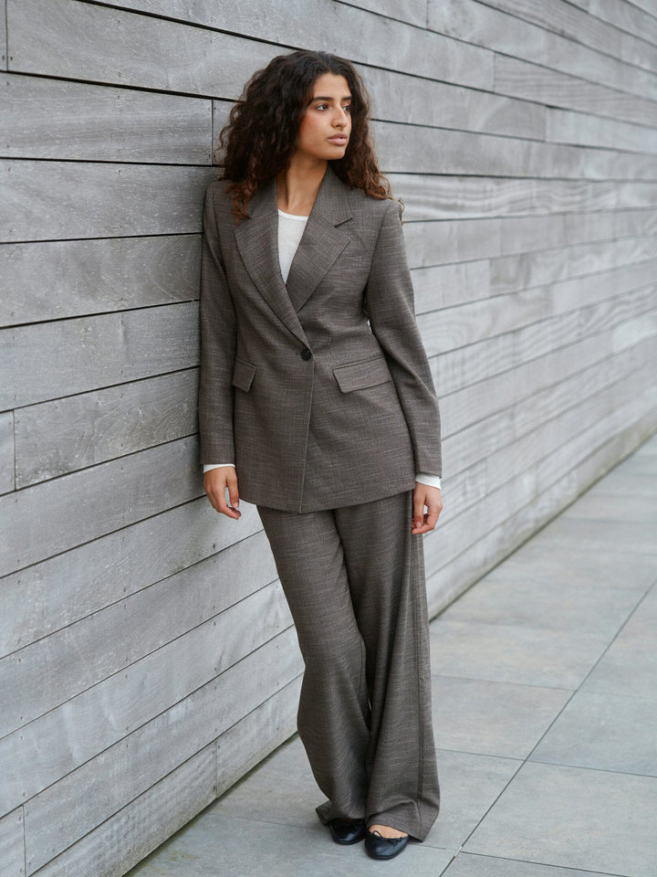 Neo Noir - Perine Structure Twill Blazer 169714 - 811 - Dark Taupe Blazere 