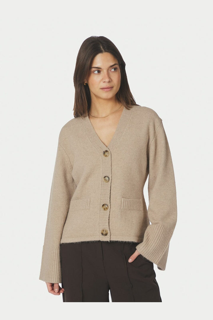 Neo Noir - Pixie Knit Cardigan 163069 - 189 - Warm Grey