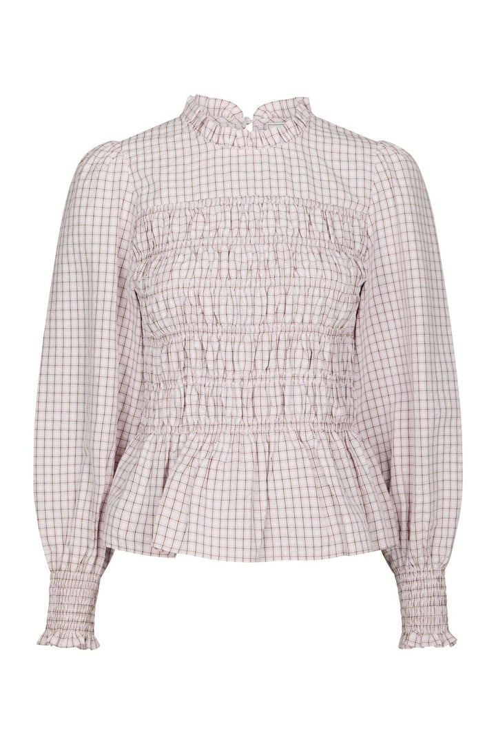 Neo Noir - Possa Mini Check Blouse 168885 - 754 - Light Pink