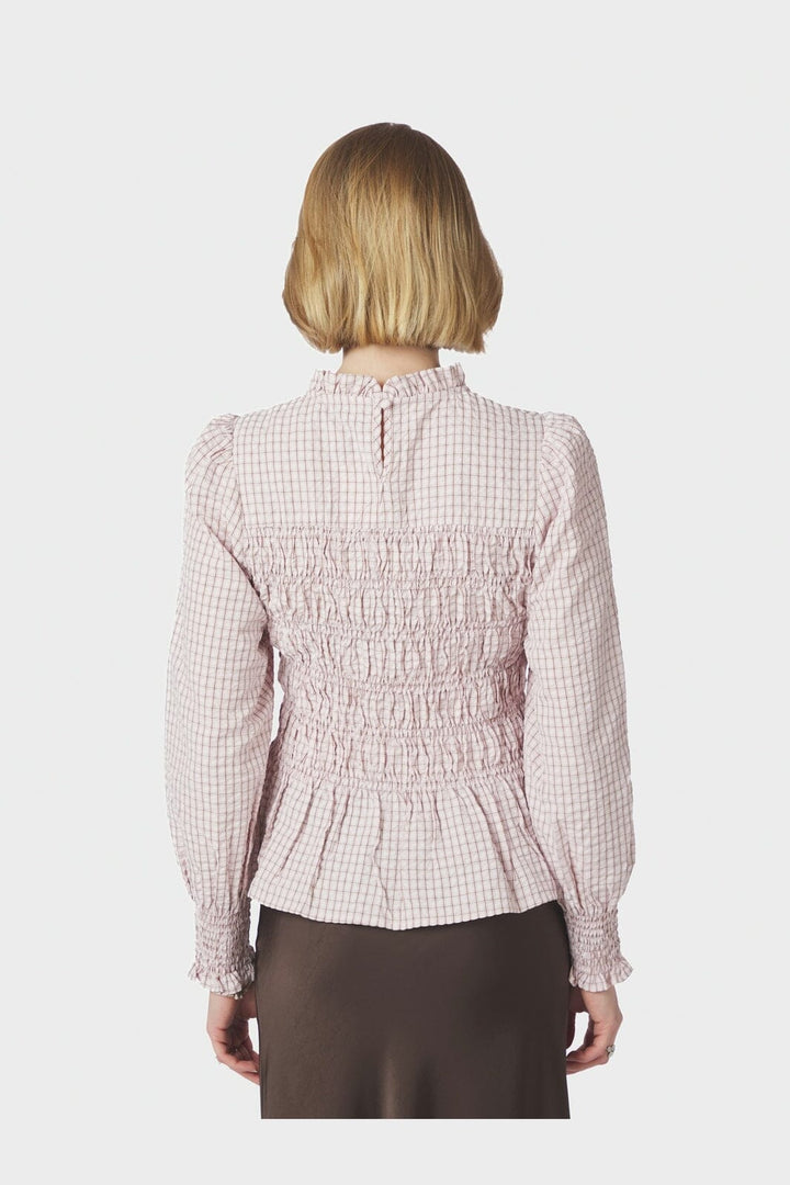 Neo Noir - Possa Mini Check Blouse 168885 - 754 - Light Pink
