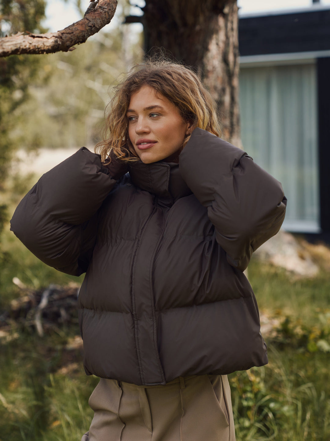 Neo Noir - Rhea C Puffer Jacket 168508 - 676 - Dark Brown Jakker 