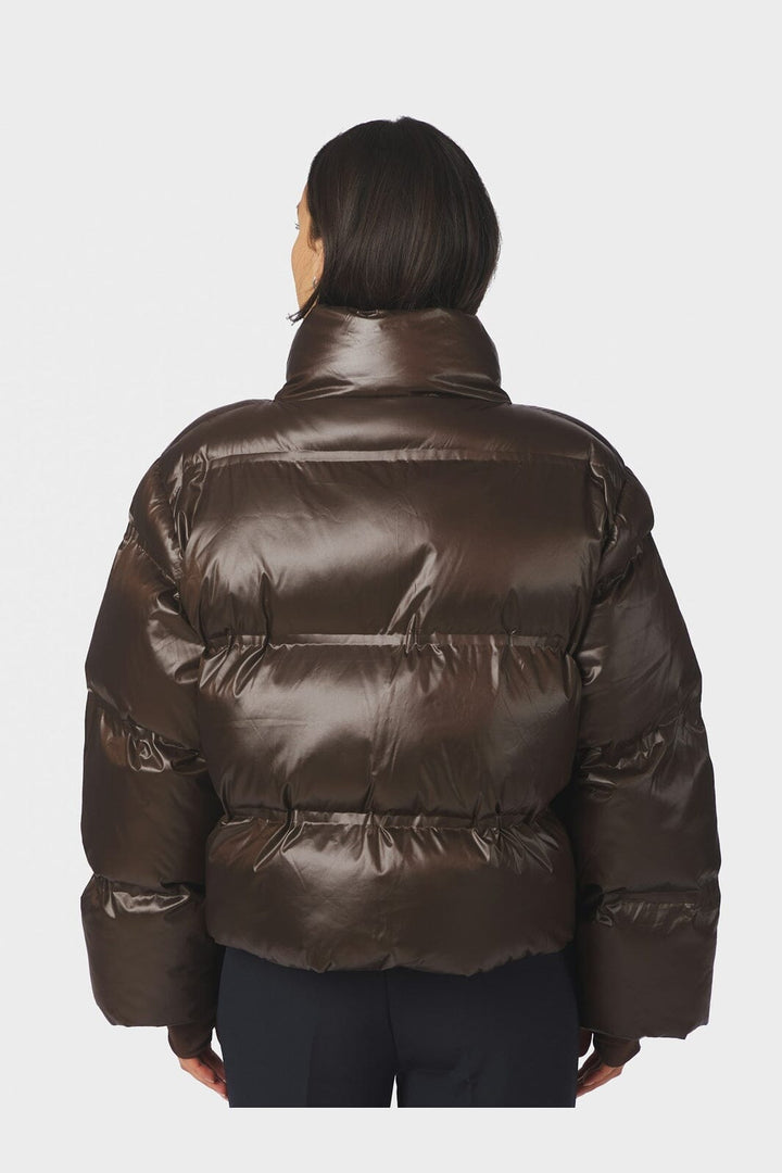Neo Noir - Rhea Shiny Puffer Jacket 165094 - 584 - Chocolate Brown