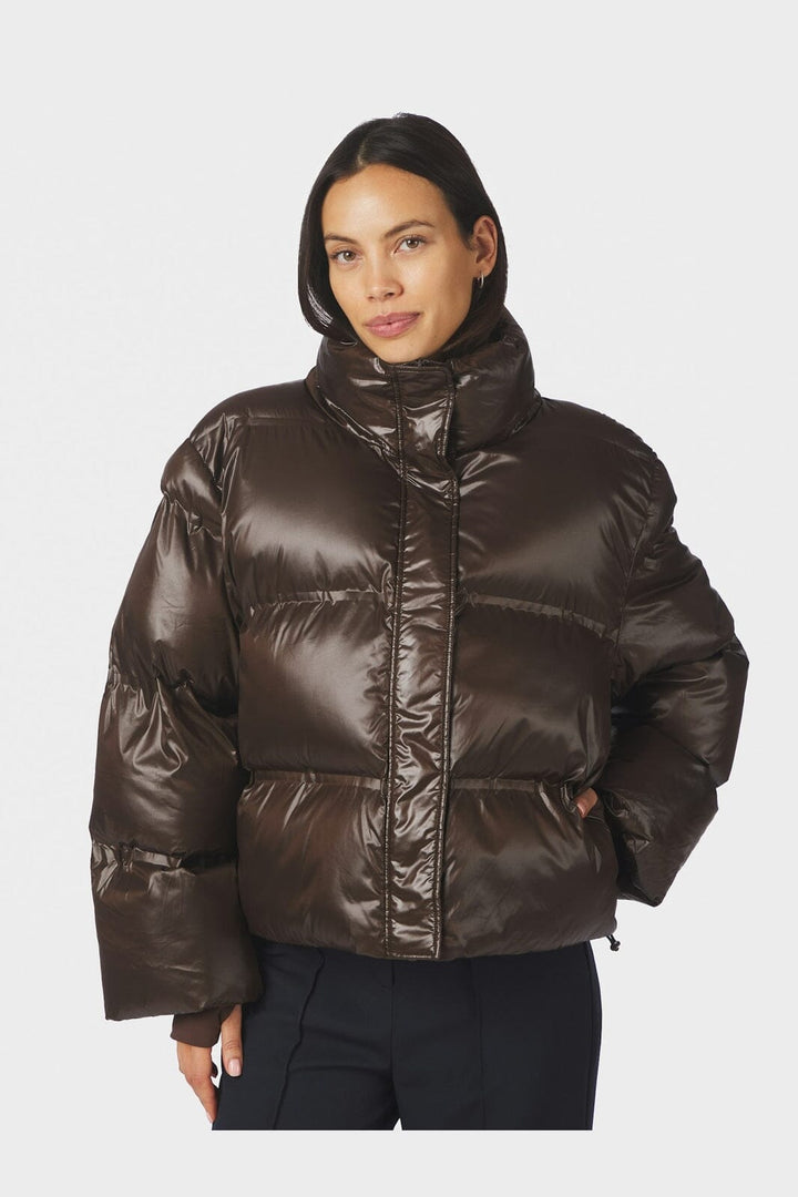 Neo Noir - Rhea Shiny Puffer Jacket 165094 - 584 - Chocolate Brown