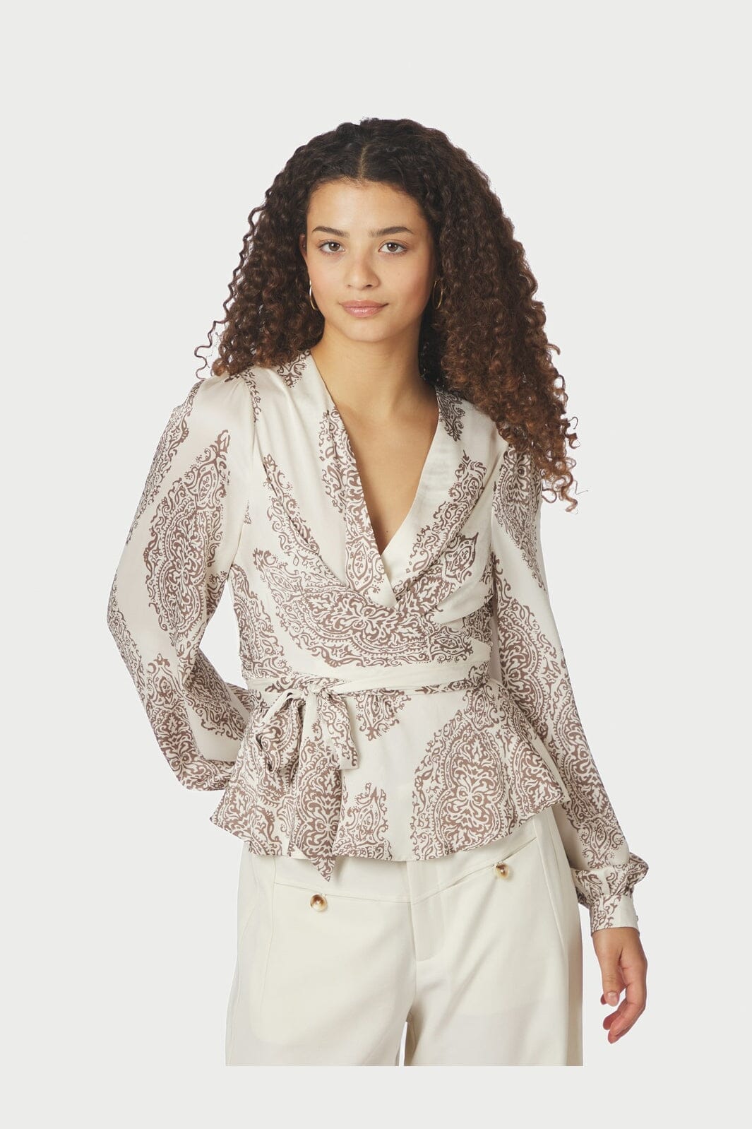 Neo Noir - Rista Paisley Drop Blouse 166208 - 124 - Ivory