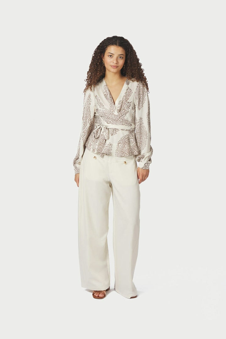 Neo Noir - Rista Paisley Drop Blouse 166208 - 124 - Ivory