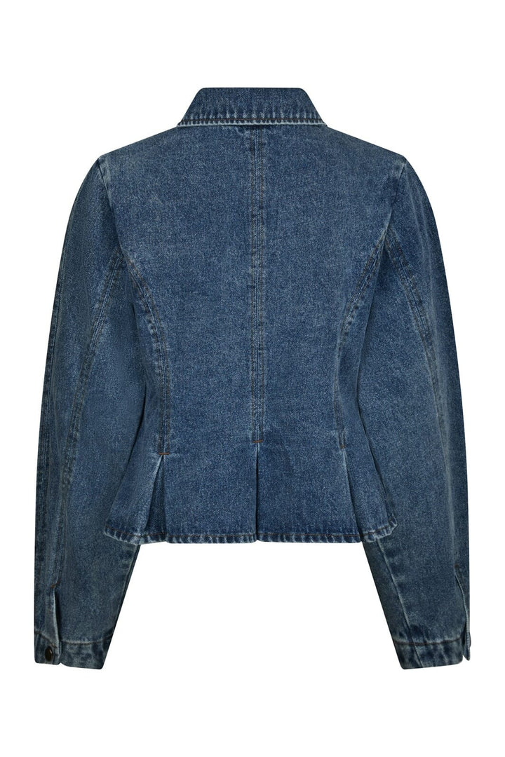 Neo Noir - Rivora Denim Peplum Jacket 169549 - 140 - Blue