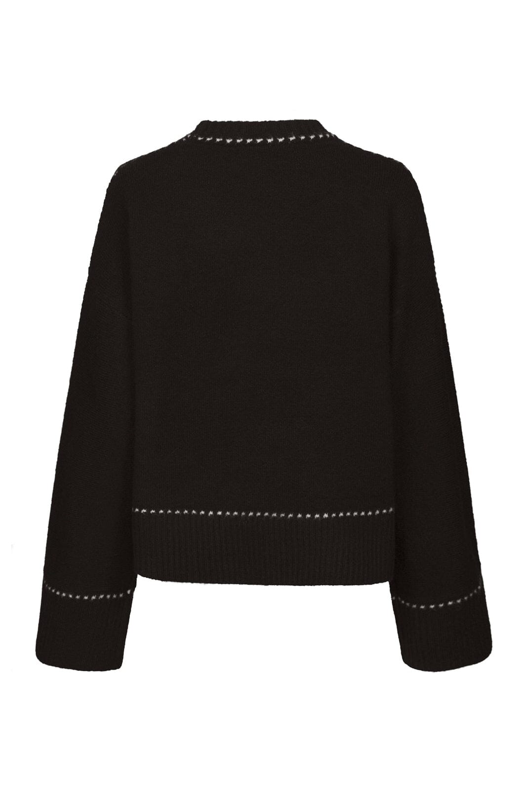 Neo Noir - Roeme Knit Stitch Blouse 164818 - 676 - Dark Brown