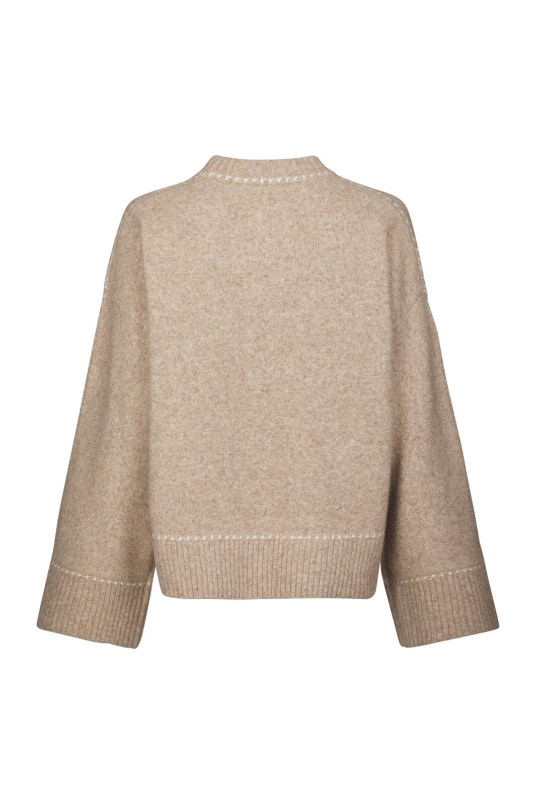 Neo Noir - Roeme Knit Stitch Blouse 164818 - 976 - Beige Melange