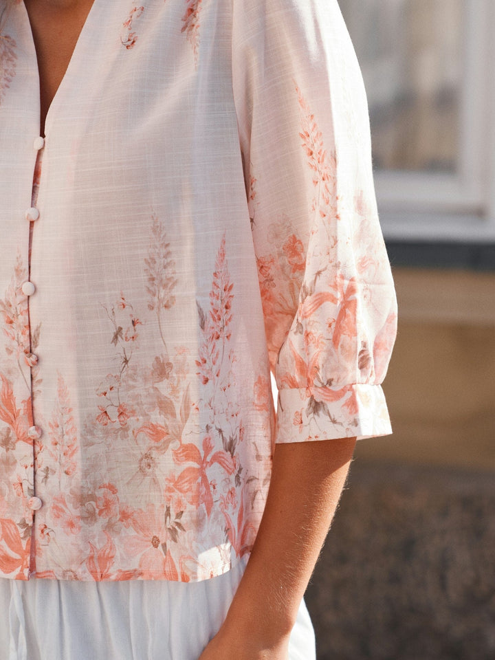 Neo Noir - Roselle Blooming Blouse 169045 - 701 - Misty Rose Bluser 