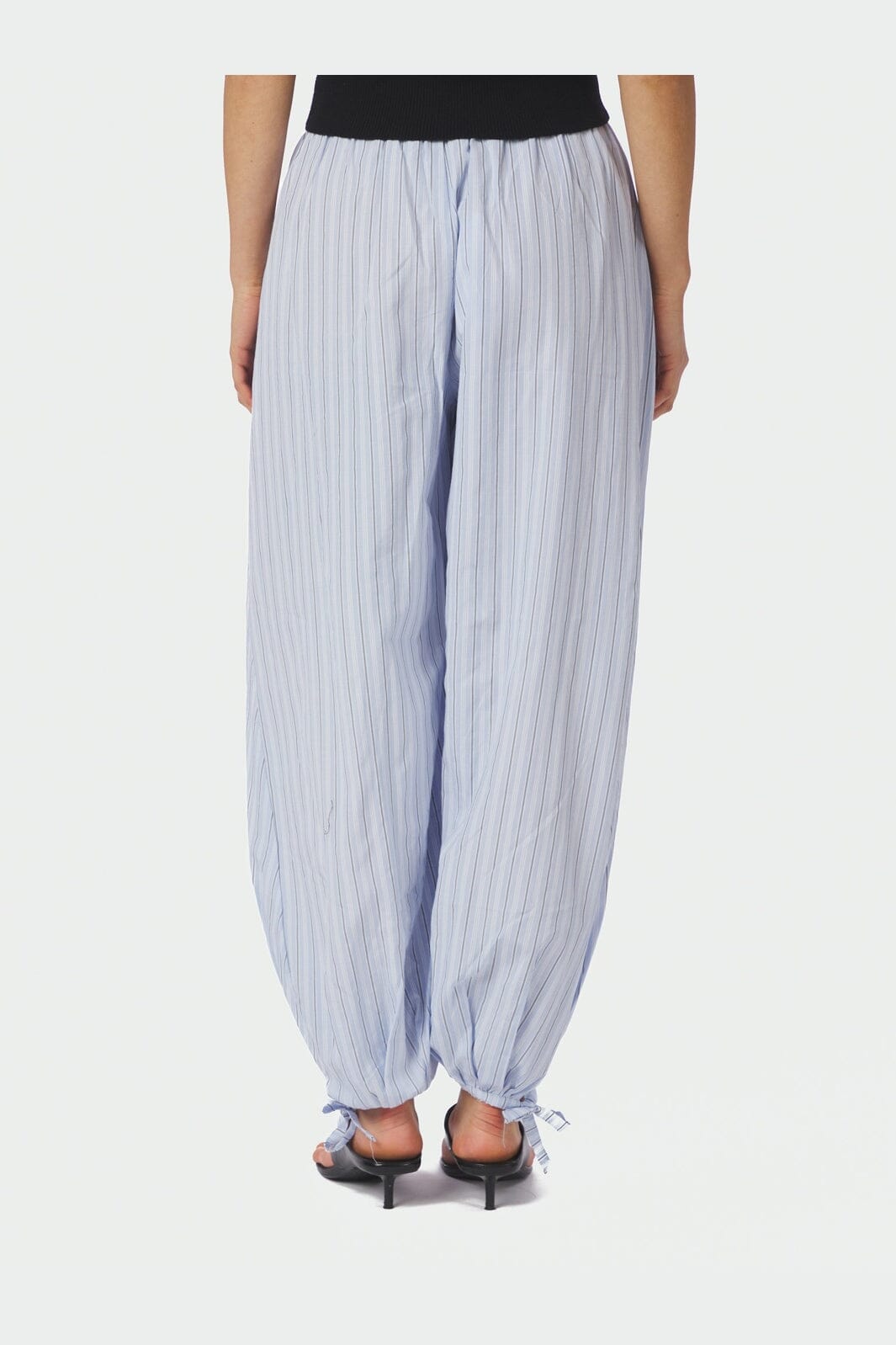 Neo Noir - Roxane Balloon Double Stripe Pants 168432 - 145 - Light Blue
