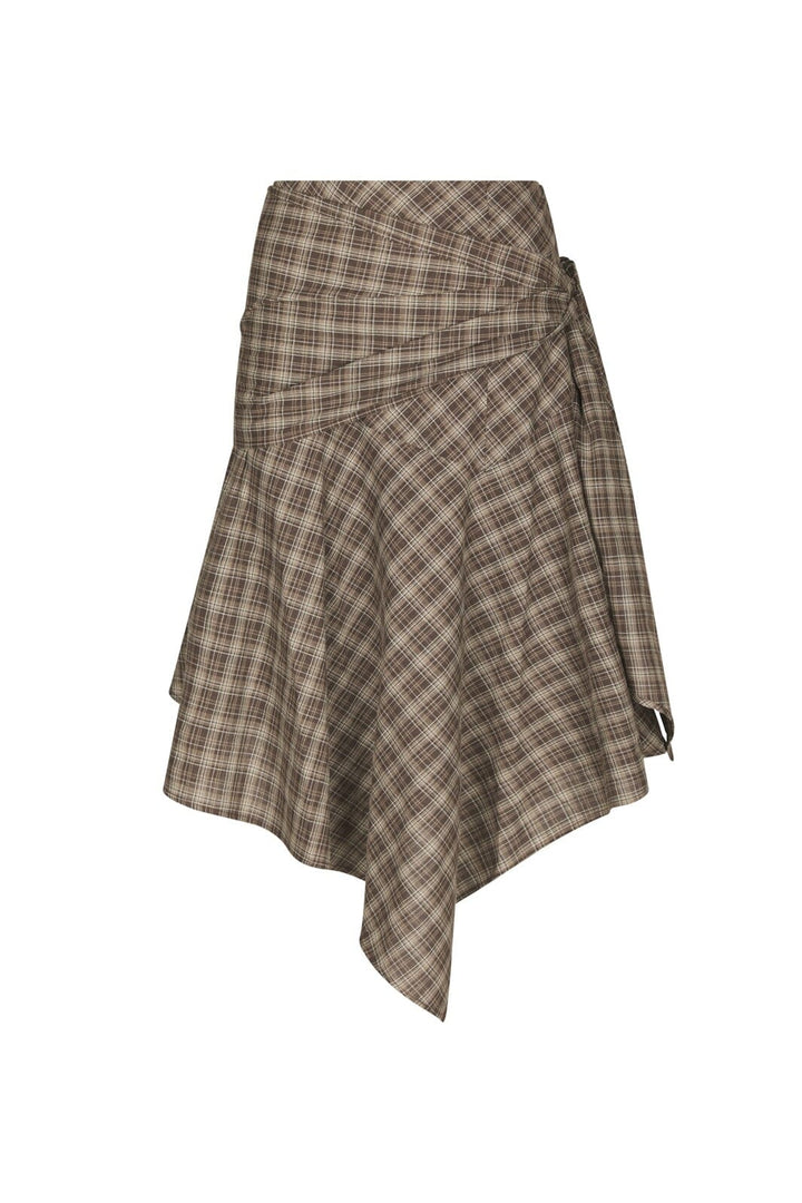 Neo Noir - Sabella Check Skirt 169596 - 980 - Brown Check