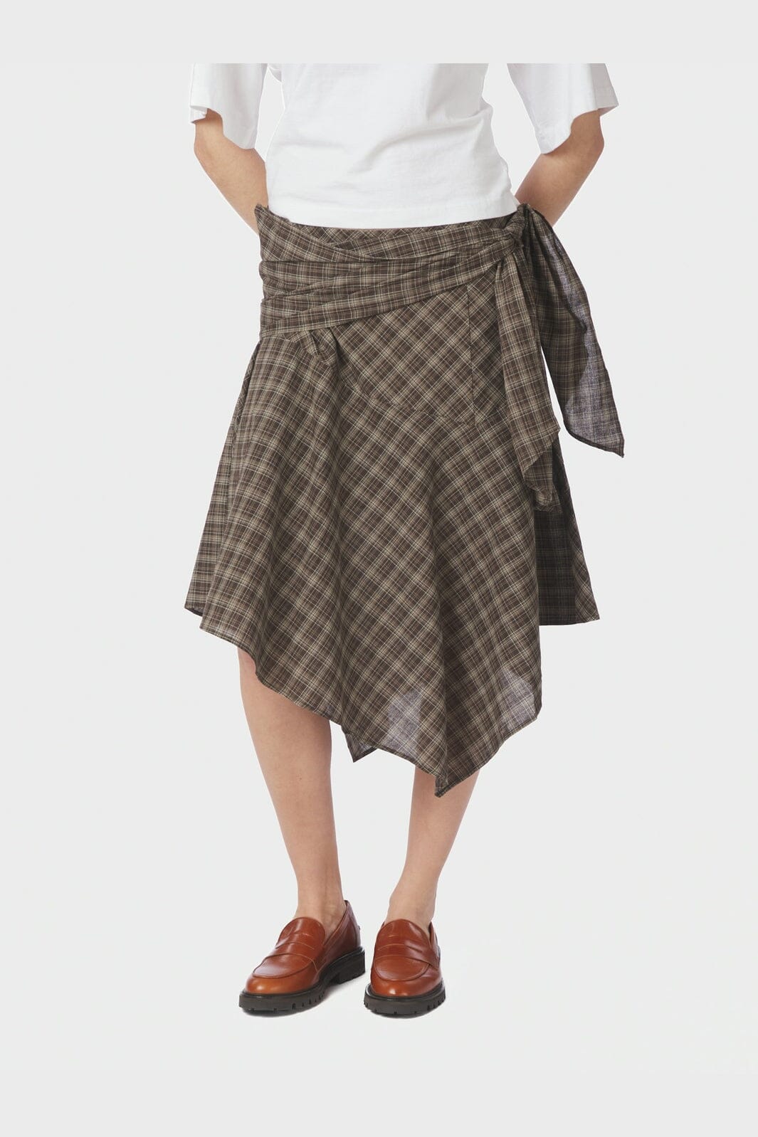Neo Noir - Sabella Check Skirt 169596 - 980 - Brown Check