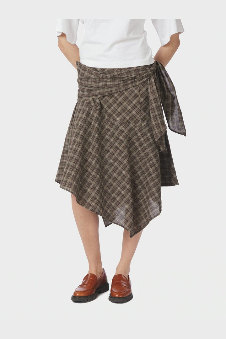 Neo Noir - Sabella Check Skirt 169596 - 980 - Brown Check
