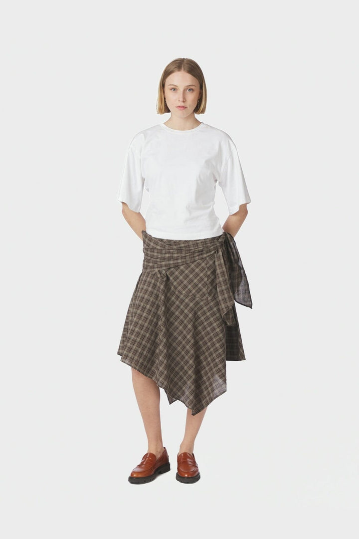 Neo Noir - Sabella Check Skirt 169596 - 980 - Brown Check