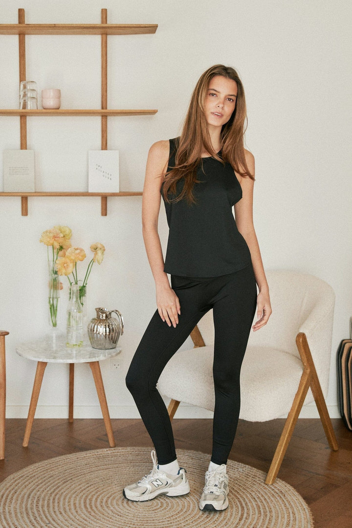 Neo Noir - Sabina Wrap Leggings 169042 - 100 - Black Leggings 