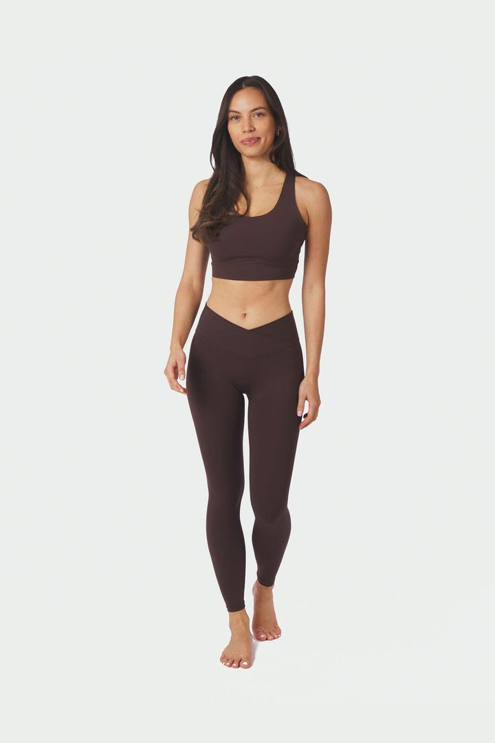 Neo Noir - Sabina Wrap Leggings 169042 - 584 - Chocolate Brown