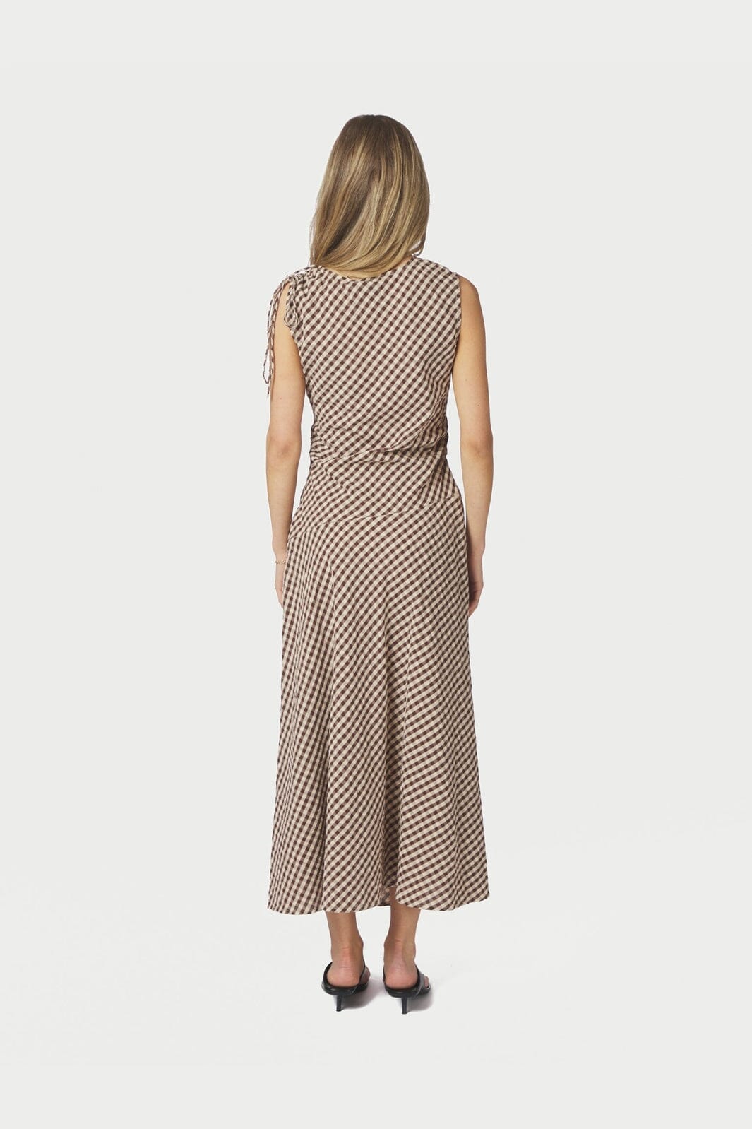 Neo Noir - Saxton Check Dress 167962 - 210 - Brown