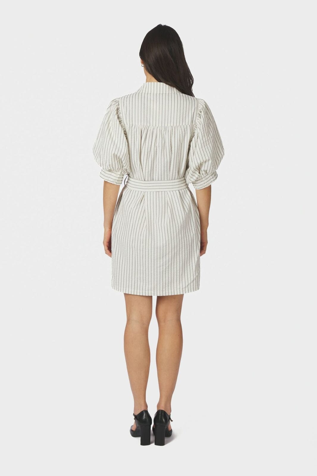 Neo Noir - Serene Slim Stripe Dress 168963 - 121 - Off White Kjoler 