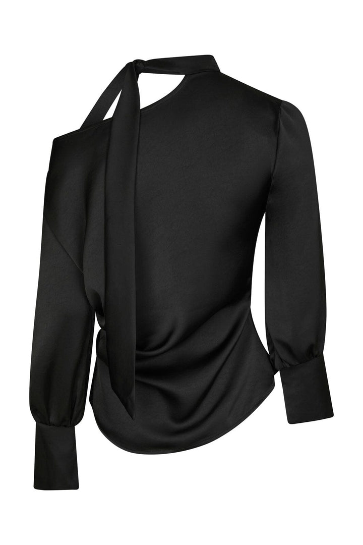 Neo Noir - Shirli Heavy Sateen Blouse 166967 - 100 - Black