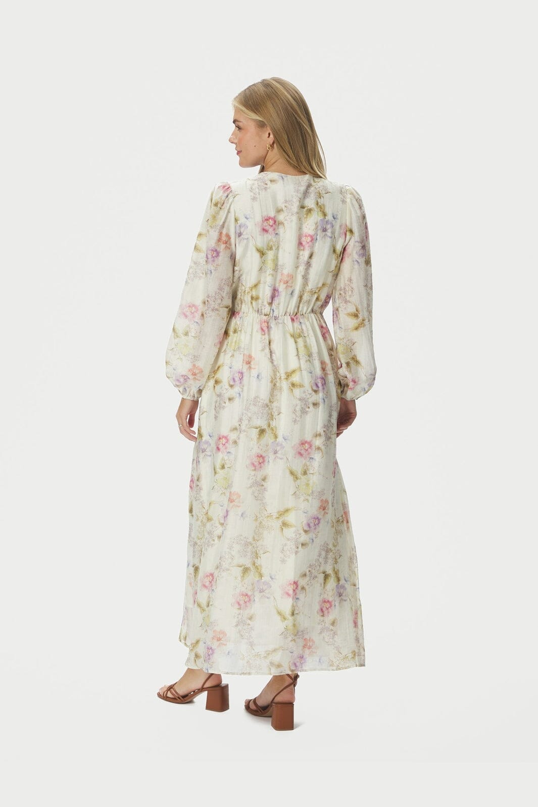 Neo Noir - Silfi Vintage Flower Dress 167921 - 121 - Off White