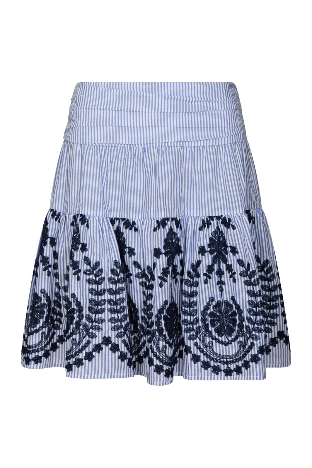 Neo Noir - Tarrow Stripe Embroidery Skirt 168998 - 140 - Blue