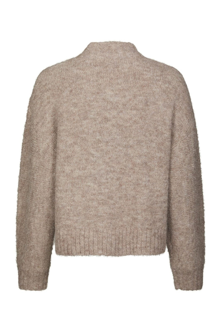 Neo Noir - Taura Fluffy Knit Cardigan 165103 - 976 - Beige Melange