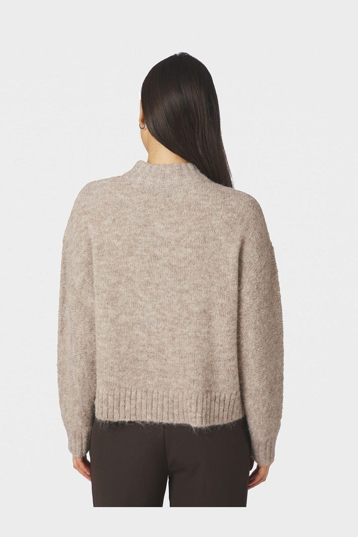 Neo Noir - Taura Fluffy Knit Cardigan 165103 - 976 - Beige Melange