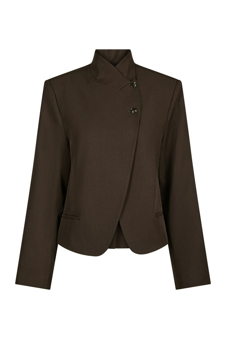 Neo Noir - Tiria Structure Blazer 170815 - 676 - Dark Brown