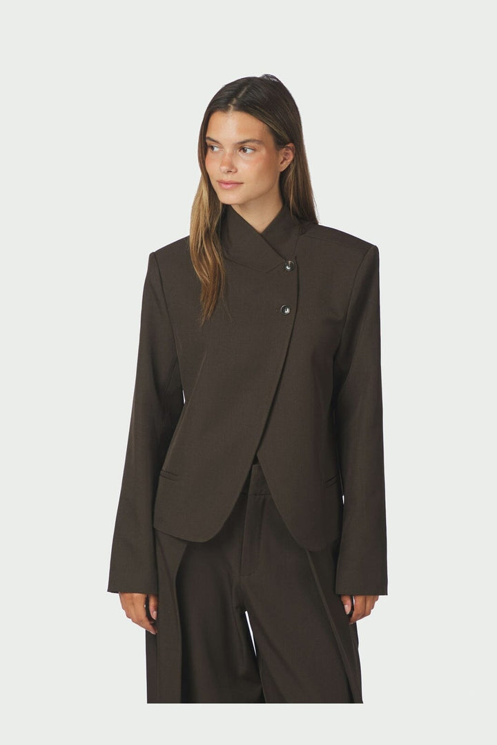 Neo Noir - Tiria Structure Blazer 170815 - 676 - Dark Brown