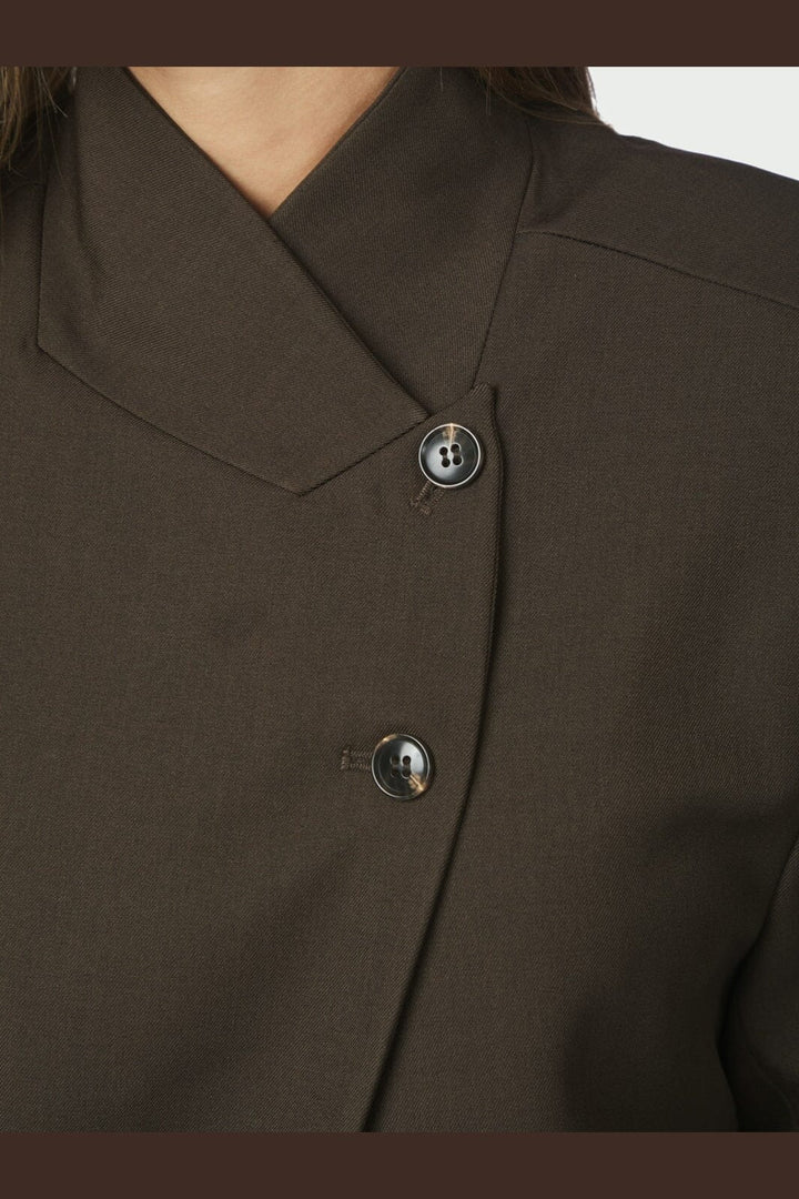 Neo Noir - Tiria Structure Blazer 170815 - 676 - Dark Brown