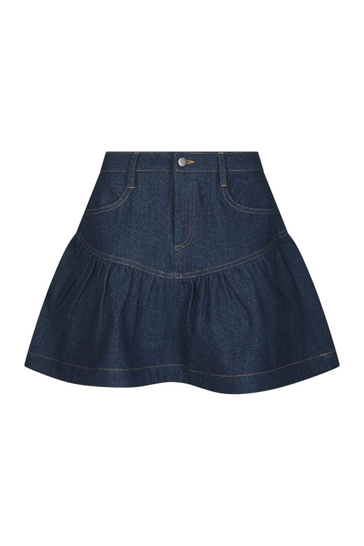 Neo Noir - Tripa Denim Frill Skirt 165971 - 140 - Blue