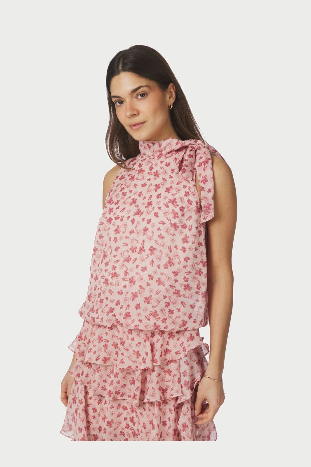 Neo Noir - Veda Flower Top 169342 - 630 - Dusty Rose