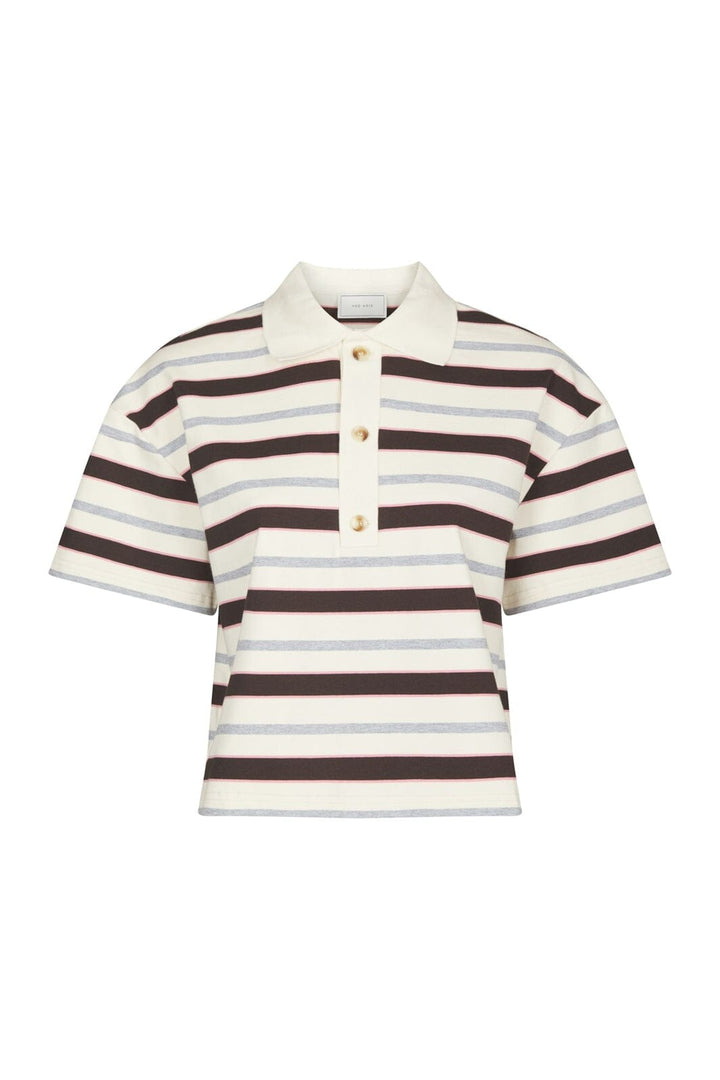 Neo Noir - Vennera Triple Stripe Polo Tee 170025 - 130 - Grey