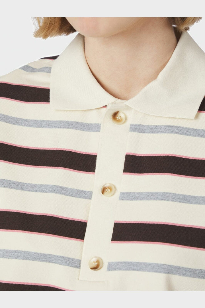 Neo Noir - Vennera Triple Stripe Polo Tee 170025 - 130 - Grey