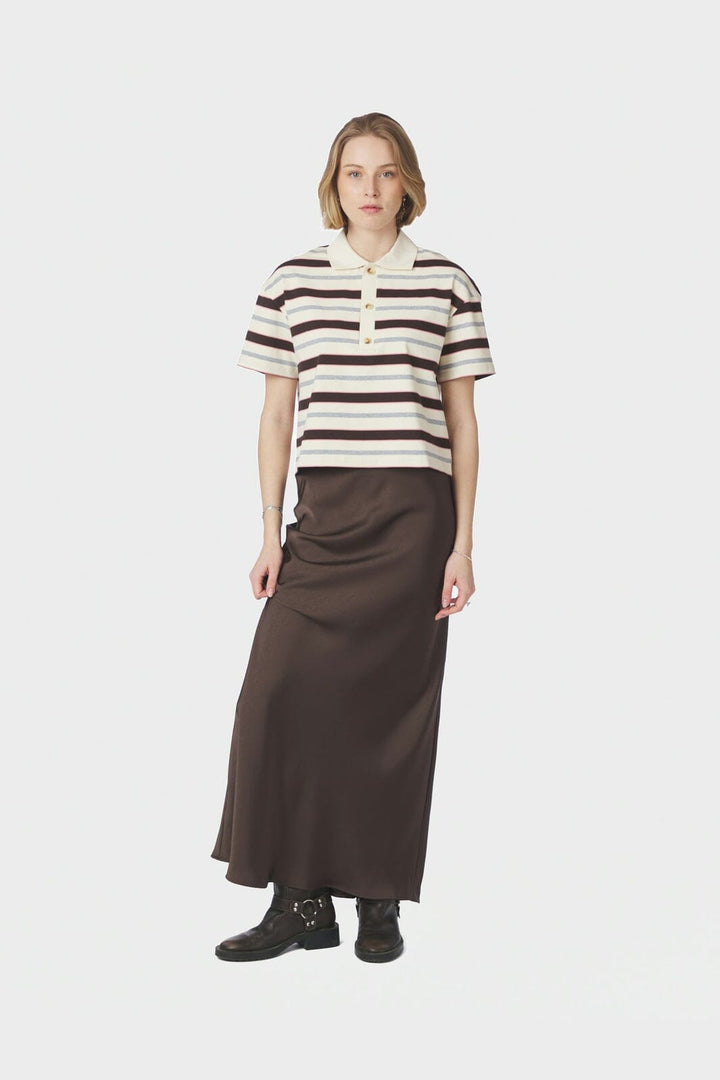 Neo Noir - Vennera Triple Stripe Polo Tee 170025 - 130 - Grey