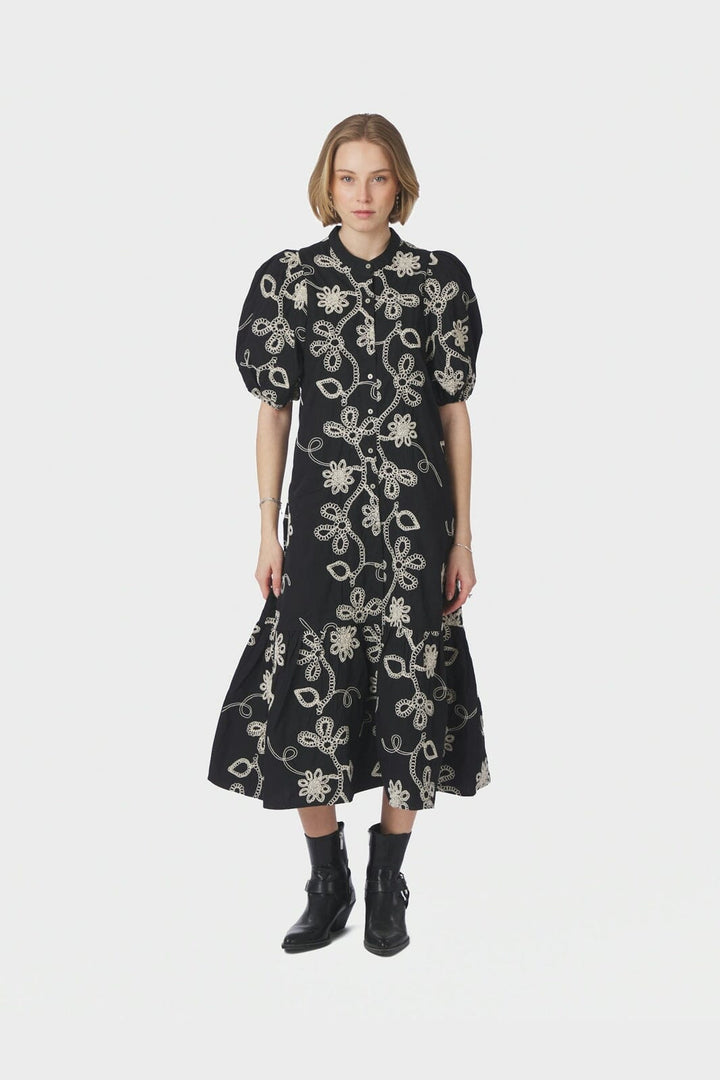 Neo Noir - Veronica Dori Emb Dress 168481 - 100 - Black