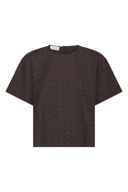Neo Noir - Viest Emb Blouse 170041 - 676 - Dark Brown