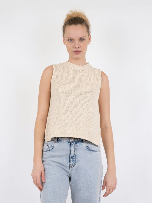 Neo Noir - Virena Knit Vest - Sand