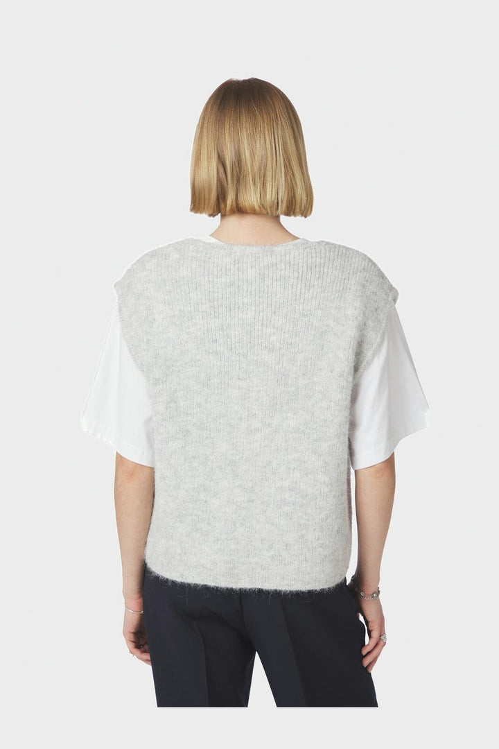 Neo Noir - Xandra Knit Vest 169152 - 131 - Light Grey